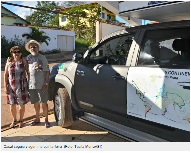 Casal seguiu viagem na quinta-feira (Foto: Tácita Muniz/G1)